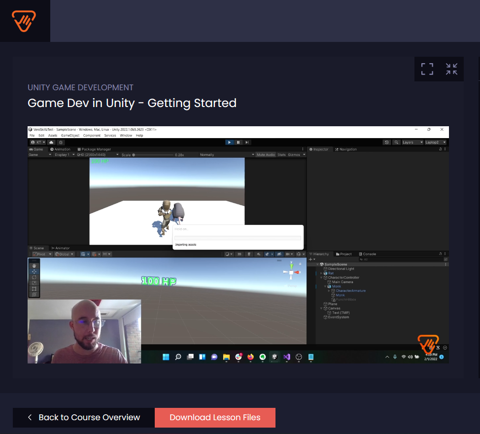 VeroSkills Unity and virtual reality course artwork
